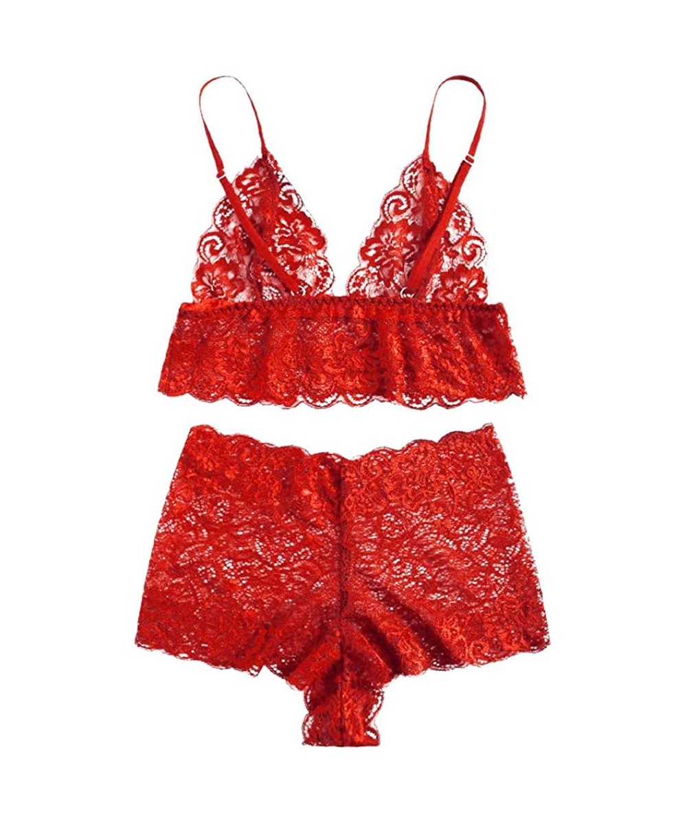 Baby Dolls & Chemises Womens Lingerie Sexy for Sex Exotic-Selinora Women's Lace Lingerie Set Underwear Briefs Fashion Babydol...