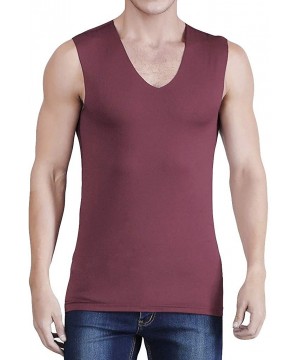 Sleep Tops Men's Ice Silk Traceless Thin Breathable Performance Sleeveless Workout Muscle Bodybuilding Tank Tops Shirts - Win...