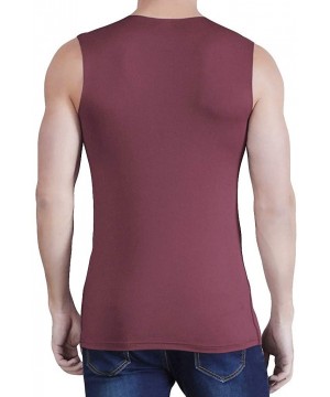 Sleep Tops Men's Ice Silk Traceless Thin Breathable Performance Sleeveless Workout Muscle Bodybuilding Tank Tops Shirts - Win...