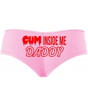 Panties Cum Inside Me Daddy Creampie Cumplay Baby Pink Slutty Panties - Red - CZ195CU0USD