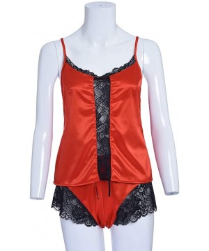 Bustiers & Corsets Sleepwear 2020 Summer Sling Nightdress Womens-Lace Sexy Passion Lingerie Babydoll G-String Plus Size - Red...