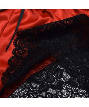 Bustiers & Corsets Sleepwear 2020 Summer Sling Nightdress Womens-Lace Sexy Passion Lingerie Babydoll G-String Plus Size - Red...