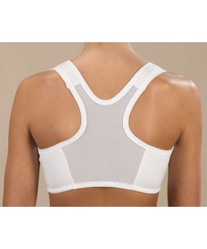 Bras Style Front Zip Mesh Back Bra White 40 D/E - CX12CLI0WQ7