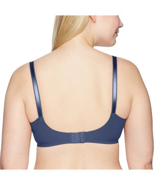 Bras Women's Plus-size Simply Perfect Underarm Smoothing Underwire Bra - Button Blue - CB180EII77Z