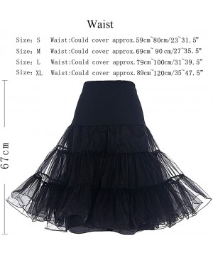 Slips Women's Vintage Rockabilly Petticoat Skirt Tutu 1950s Underskirt - Pink - C211Y4OACTD