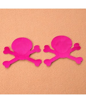 Accessories 5Pairs Disposable Adhesive Skull Breast Covers Nipple Stickers Lingerie Pasties - Purple - CL18YKQ7D9Q