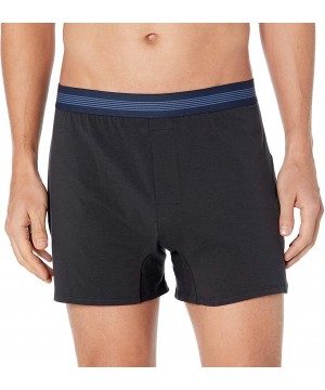 Boxer Briefs Men's 3-Pack Cotton Modal Stretch Knit Boxer Underwear - Black - CE18YCTMXCY