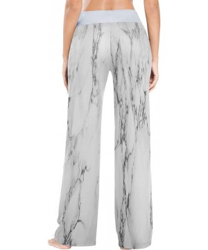 Bottoms Lovely Marble Stone Women's Pajama Lounge Pants Casual Stretch Pants Wide Leg - CS19CAHH5R4