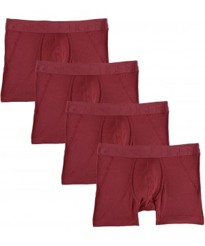 Boxer Briefs Big and Tall Modal 4 Pack Trunk - Maroon - CX180Z2C73X