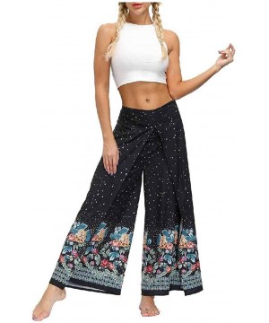 Bottoms Womens Lounge Comfort Active Relaxed Floral Print Palazzo Lounge Pants - As1 - CC19CKHELCA