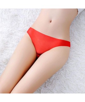 Panties Low Rise No Show Thong Pantie-Women's Nylon Spandex Thong Underwear Power in Pink Pure Stretch Thong Underwear - Red ...