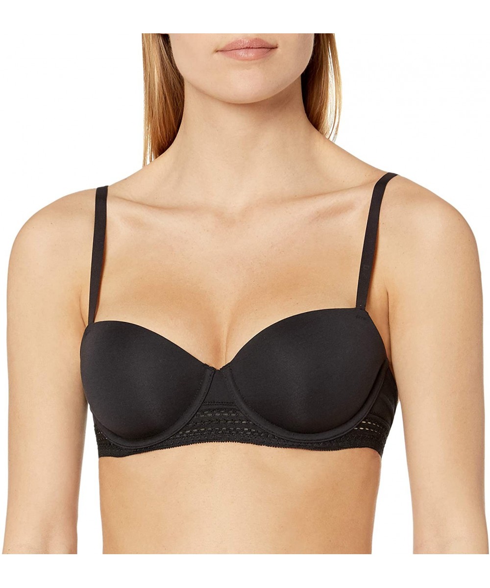 Bras Classic Cotton Balconette Bra - Black - CO12MXQOU4N