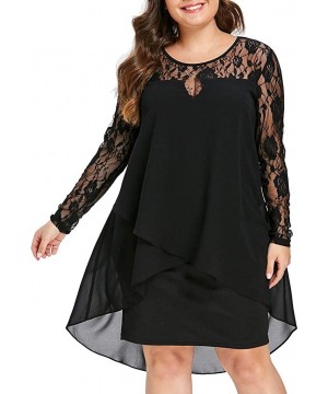 Slips Dress Dress For Women For Party- Lace Dress Cocktail Club Tunic Mini Dress - Black - CJ18M7HWUNO