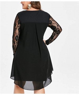 Slips Dress Dress For Women For Party- Lace Dress Cocktail Club Tunic Mini Dress - Black - CJ18M7HWUNO