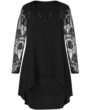 Slips Dress Dress For Women For Party- Lace Dress Cocktail Club Tunic Mini Dress - Black - CJ18M7HWUNO