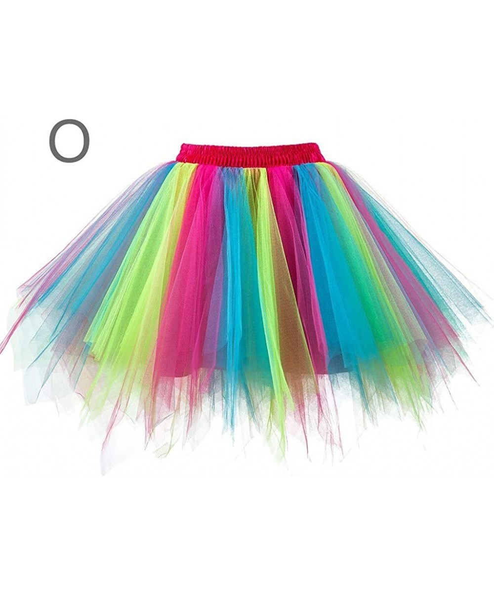 Slips Skirt Petticoat Women Ballet Tutu Underskirt in Tulle Vintage Style 50s Rockabilly Carnival Festivities - O-1 - C019468...