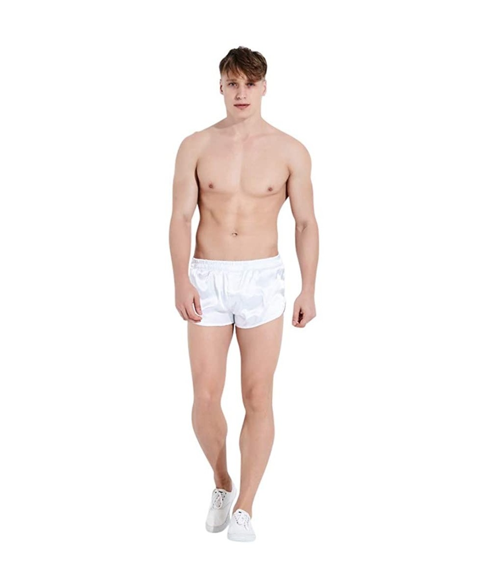 Boxer Briefs Men's Boxer Briefs Pajama Casual Household Home Shorts Pants Hot Underwear Underpant - White - CW1942QECCD