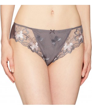 Panties Women's Leona Embroidered Briefs - Slate - CM18C44WCST