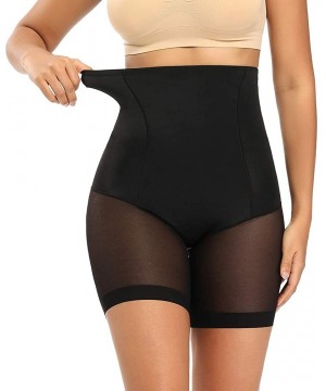 Shapewear Thigh Slimmer Butt Lifter Shapewear Tummy Control for Women High Waist Body Shaper Shorts - Black-mesh - CV198S7IEHK