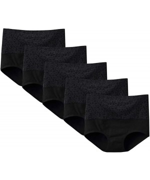 Panties Premium Cotton Underwear Hi Cut Panty for Women-3 Pack - Black-5pack - CS18NQUUCR6