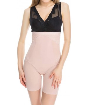 Slips Shapewear Shorts for Women Tummy Control- Thigh Slimmer Hi-Wasit Shaper - Peony Pink High Waist Shaping Short - CF18AC2...