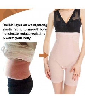 Slips Shapewear Shorts for Women Tummy Control- Thigh Slimmer Hi-Wasit Shaper - Peony Pink High Waist Shaping Short - CF18AC2...