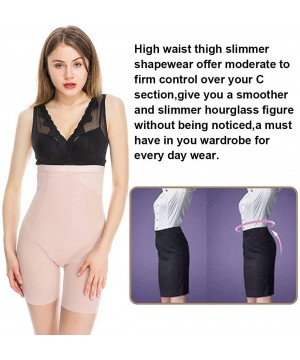 Slips Shapewear Shorts for Women Tummy Control- Thigh Slimmer Hi-Wasit Shaper - Peony Pink High Waist Shaping Short - CF18AC2...