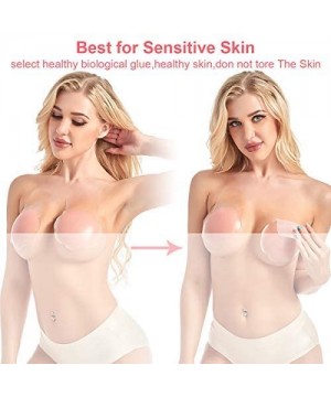 Accessories Nippleless Covers Sticky Silicone Reusable Breast Lift Nipple Cover Pasties Bra for Women Best Diameter 4.3inch(R...