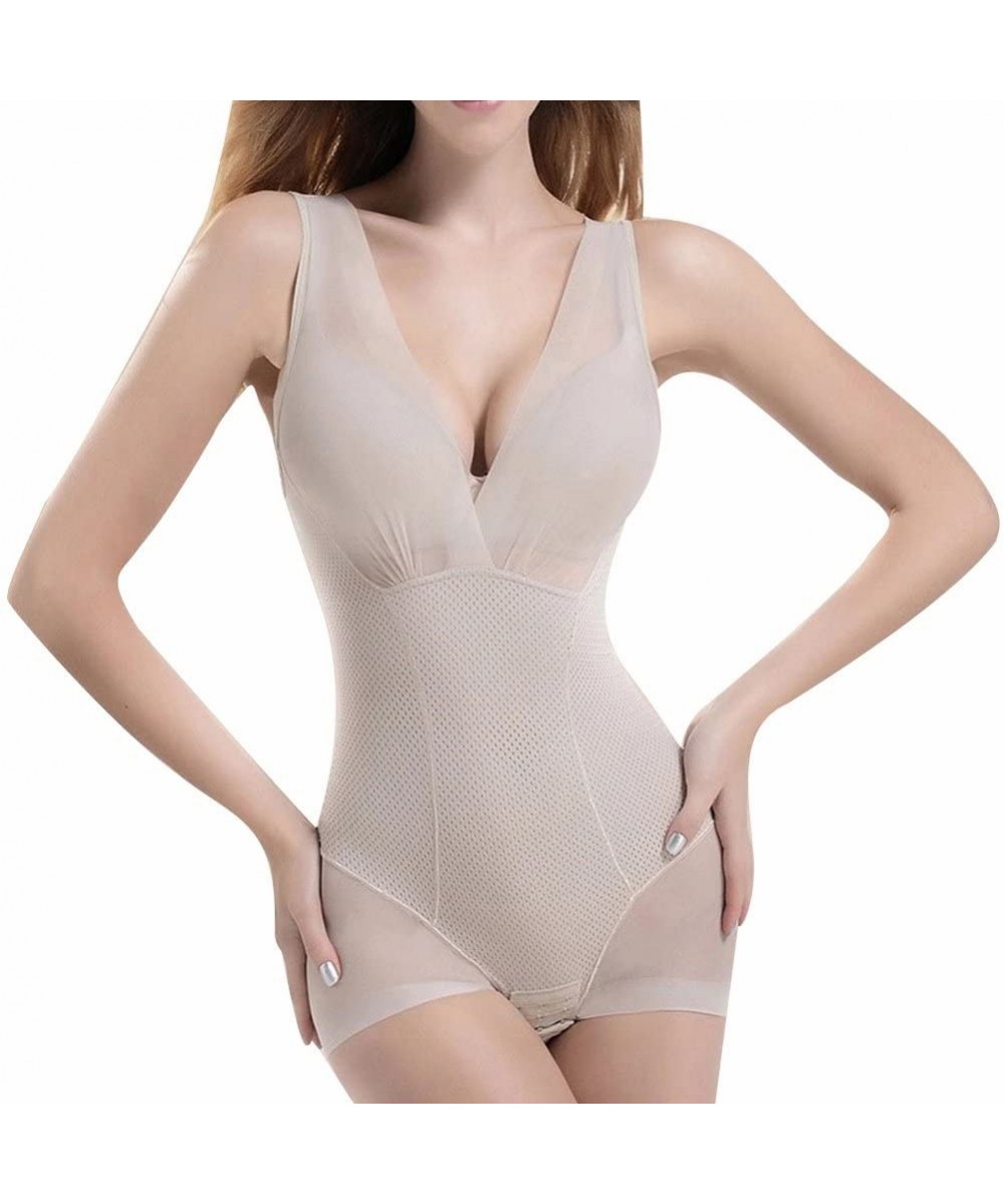 Bustiers & Corsets Seamless Full Body Shaperwear Ladies Body Shaper Slimming Shape Underwear - Nude - C3188TRGGSX