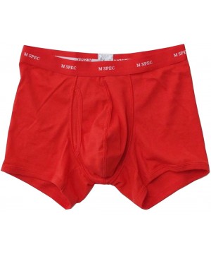 Boxer Briefs Men's 3D-Crotch Breathable/Comfortable Boxer Briefs - Red - C1113LW8FWB