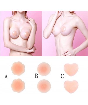 Accessories 1 Pair Reusable Adhesive Silicone Breast Bra Nipple Cover Pad Covers for Backless Dress with Nipple Covers - C718...