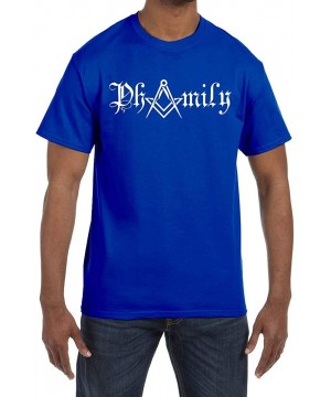 Undershirts Prince Hall PHA Family Masonic Men's Crewneck T-Shirt - Royal - CM1853Q7YMQ