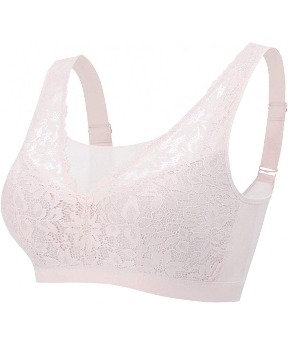 Accessories Front Cross Breathable Silk Bra Solid Color Curved Gathered Bra - Z-beige - CH193N08XD4