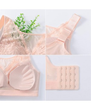 Accessories Front Cross Breathable Silk Bra Solid Color Curved Gathered Bra - Z-beige - CH193N08XD4