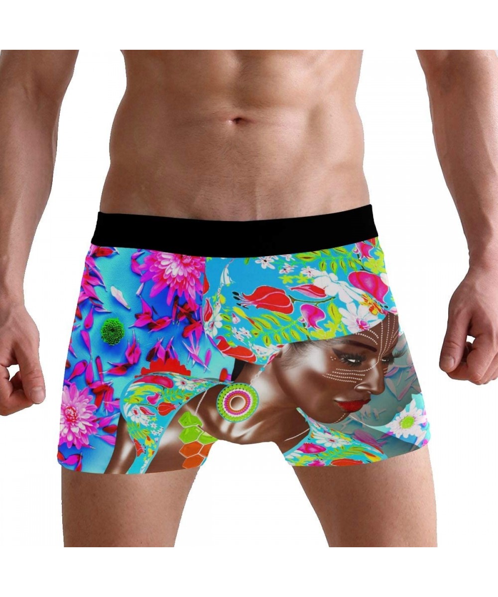 Boxer Briefs Mens Boxer Briefs Underwear Breathable Pouch Soft Underwear - African Queen Fashion Beauty - CP18ARINE3R