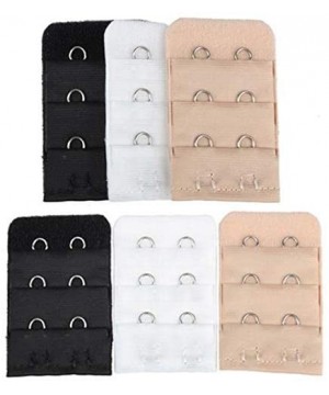 Accessories Bra Strap 5Pcs Breathable Women 3 Rows 2 Hooks Bra Strap Extender Soft Back Band Extension Black - Black - C4194W...