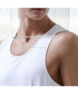 Undershirts Men's Tank Tops Undershirts 3-Pack- Crew Neck Modal Comfort Soft Multipack A-Shirt - White - CT18TWXZNT9