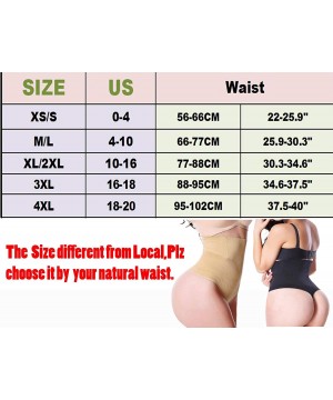 Shapewear High Waist Cincher Trainer Panties Body Shaper Underwear Tummy Control Thong Shapewear Girdles Slimmer Shaper - Bla...