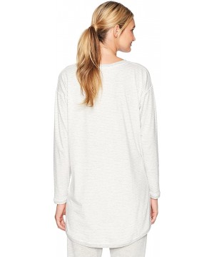 Nightgowns & Sleepshirts Women's Graphic Long Sleeve Sleepshirt - Stone Heather - CR185KQU56R