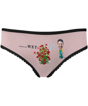 Panties Custom Photo Face Women's Brief Makes Me Wet Flower Panty for Wife Girlfriend Gifts (XS-XXXL) - Multi 7 - C8196H85QDA