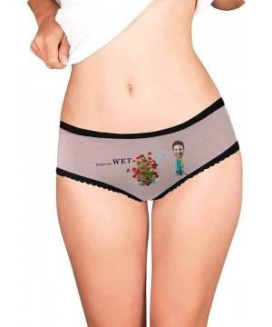 Panties Custom Photo Face Women's Brief Makes Me Wet Flower Panty for Wife Girlfriend Gifts (XS-XXXL) - Multi 7 - C8196H85QDA