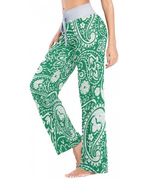 Bottoms Women's Loose Casual Comfy Pajama Pants Drawstring Palazzo Wide Leg Lounge Pants - Color10 - C0197ENTGS2