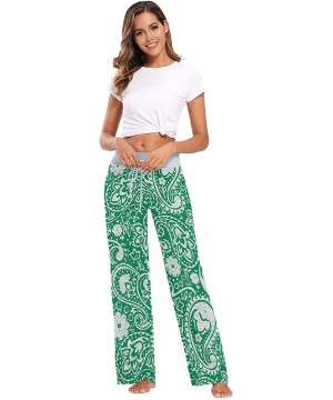 Bottoms Women's Loose Casual Comfy Pajama Pants Drawstring Palazzo Wide Leg Lounge Pants - Color10 - C0197ENTGS2