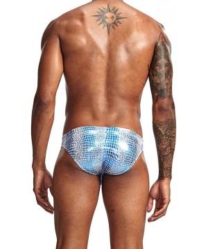 Bikinis Low-Waist Polyester Serpentine U-Shaped Men's Boxer - Blue - CH18TKSXIH2