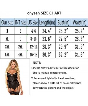 Baby Dolls & Chemises Women Lace Babydoll Plus Size Teddy Lingerie Set with Garter Belts Lace Bodysuit M-5XL - Black - CW18X6...