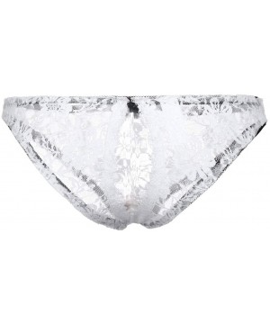 Bustiers & Corsets Women Underpants Low-Waist of Opening Lace Knickers Sexy Lingerie Underwear - White - CV18YEG50W6