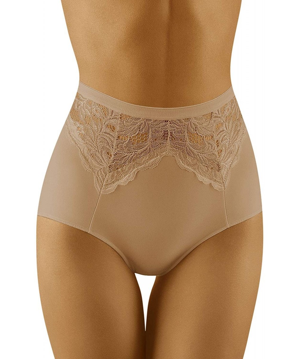 Shapewear Women's Shaping Lace Briefs WB422 - Beige - CO18OXUCGLK