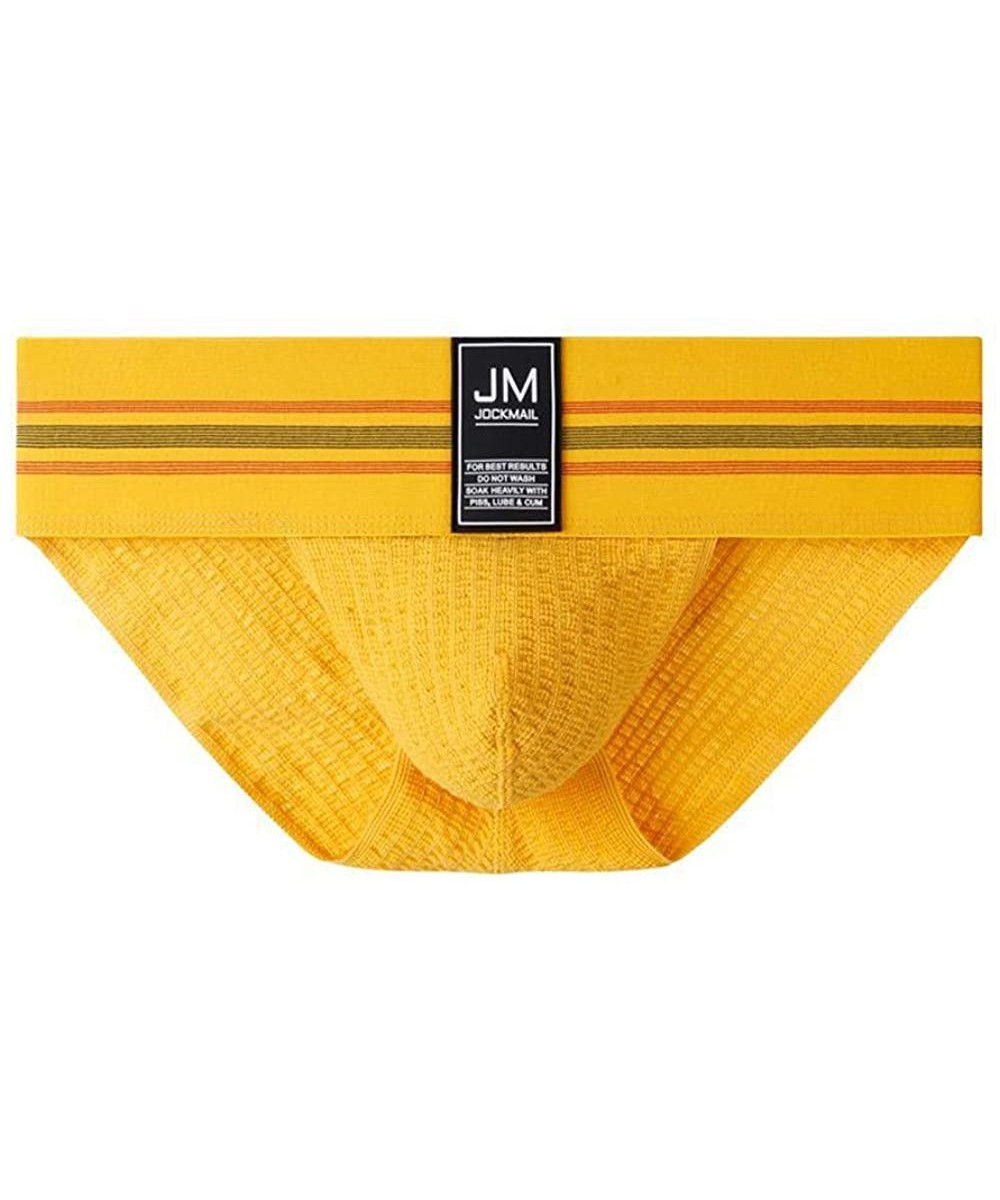 Briefs Mens Briefs Underwear Athletic Underwear Brief Cotton Mens Underwear Briefs Sport Underwear - Yellow - CV1972ADT6W