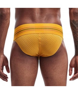 Briefs Mens Briefs Underwear Athletic Underwear Brief Cotton Mens Underwear Briefs Sport Underwear - Yellow - CV1972ADT6W