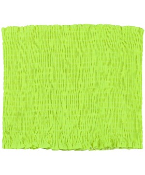 Camisoles & Tanks Womens Strapless Pleated Summer Sexy Bandeau Tube Crop Tops - A-green - CJ193W36YMZ